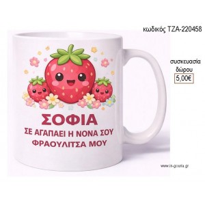 ΦΡΑΟΥΛΑ ΚΟΥΠΑ ΜΕ ΟΝΟΜΑ για γούρι δώρο ΤΖΑ-220458 5.00€!!!