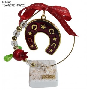 ΠΕΤΑΛΟ ΚΟΚΚΙΝΟ ΣΕ ΚΥΚΛΟ ΜΕ ΡΟΔΙ ΠΑΝΩ ΣΕ ΒΟΤΣΑΛΟ για γούρι δώρο ΤΖΑ-09092518/92320 7.50€!!!