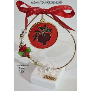 ΡΟΔΙ ΚΟΚΚΙΝΟ ΣΕ ΚΥΚΛΟ ΜΕ ΡΟΔΙ ΠΑΝΩ ΣΕ ΒΟΤΣΑΛΟ για γούρι δώρο ΤΖΑ-09092533/92320 7.50€!!!