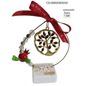 ΔΕΝΤΡΟ ΜΕ ΚΟΚΚΙΝΑ ΦΥΛΛΑ ΣΕ ΚΥΚΛΟ ΜΕ ΡΟΔΙ ΠΑΝΩ ΣΕ ΒΟΤΣΑΛΟ για γούρι δώρο ΤΖΑ-09092536/92320 7.50€!!!