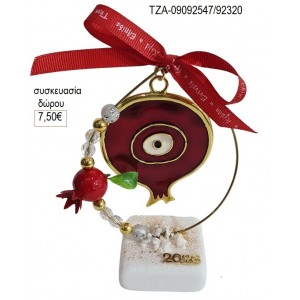 ΡΟΔΙ ΜΕ ΜΑΤΙ ΚΟΚΚΙΝΟ ΣΕ ΚΥΚΛΟ ΜΕ ΡΟΔΙ ΠΑΝΩ ΣΕ ΒΟΤΣΑΛΟ για γούρι δώρο ΤΖΑ-09092547/92320 7.50€!!!