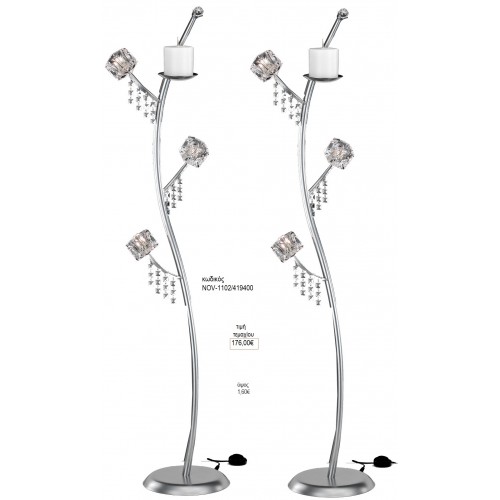 ΚΗΡΟΣΤΑΤΗΣ ΓΑΜΟΥ ΑΣΗΜΙ ΜΕ ΓΥΑΛΙΝΑ NOV-1102/419400 176.00€!!!