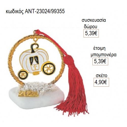 ΑΜΑΞΑ ΚΟΛΟΚΥΘΑ ΛΕΥΚΗ ΣΕ ΣΑΓΡΕ ΚΥΚΛΟ ΠΑΝΩ ΣΕ ΒΟΤΣΑΛΟ για γούρι δώρο ΑΝΤ-23024/99355 4.90€!!!