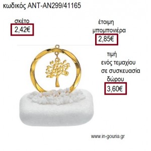 ΔΕΝΤΡΟ ΣΕ ΚΥΚΛΟ ΕΠΙΧΡΥΣΑ ΠΑΝΩ ΣΕ ΒΟΤΣΑΛΟ για γούρι ΑΝΤ-ΑΝ299/41165 3.60€!!!