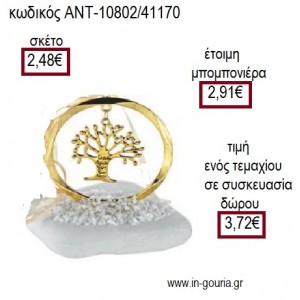 ΔΕΝΤΡΟ ΕΥΧΩΝ ΜΕΣΑ ΣΕ ΚΥΚΛΟ ΕΠΙΧΡΥΣΑ ΠΑΝΩ ΣΕ ΒΟΤΣΑΛΟ για γούρι ΑΝΤ-10802/41170 3.72€!!!