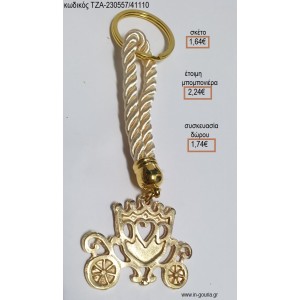 ΑΜΑΞΑ ΕΠΙΧΡΥΣΗ ΜΠΡΕΛΟΚ ΜΕ ΚΟΡΔΟΝΙ για μπομπονιέρες - δώρα πάρτυ - εορτών - γέννησης - γούρια - φτιάξτο μόνος σου -επαγγελματικά δώρα ΤΖΑ-230557/41110 1.64€!!!