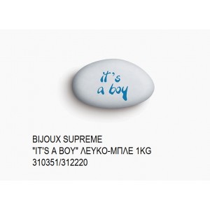BIJOUX SUPREME ΤΥΠΩΜΕΝΑ ''IT'S A BOY'' ΧΡΩΜΑ ΛΕΥΚΟ - ΜΠΛΕ KOYΦΕΤΑ ''ΧΑΤΖΗΓΙΑΝΝΑΚΗ'' 1KG 310351/312220 33.90€!!!