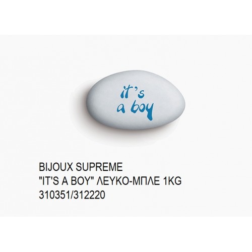 BIJOUX SUPREME ΤΥΠΩΜΕΝΑ ''IT'S A BOY'' ΧΡΩΜΑ ΛΕΥΚΟ - ΜΠΛΕ KOYΦΕΤΑ ''ΧΑΤΖΗΓΙΑΝΝΑΚΗ'' 1KG 310351/312220 33.90€!!! BIJOUX SUPREME ΤΥΠΩΜΕΝΑ ''IT'S A BOY'' ΧΡΩΜΑ ΛΕΥΚΟ - ΜΠΛΕ KOYΦΕΤΑ ''ΧΑΤΖΗΓΙΑΝΝΑΚΗ'' 1KG 310351/312220 33.90€!!!