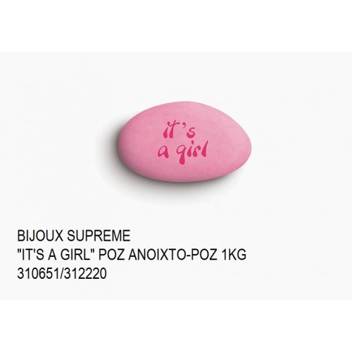 BIJOUX SUPREME ΤΥΠΩΜΕΝΑ ''IT'S A GIRL'' ΧΡΩΜΑ ΦΟΥΞΙΑ - ΡΟΖ KOYΦΕΤΑ ''ΧΑΤΖΗΓΙΑΝΝΑΚΗ'' 1KG 310651/312220 33.90€!!! BIJOUX SUPREME ΤΥΠΩΜΕΝΑ ''IT'S A GIRL'' ΧΡΩΜΑ ΦΟΥΞΙΑ - ΡΟΖ KOYΦΕΤΑ ''ΧΑΤΖΗΓΙΑΝΝΑΚΗ'' 1KG 310651/312220 33.90€!!!