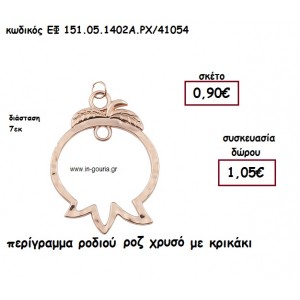 ΡΟΔΙ ΠΕΡΙΓΡΑΜΜΑ ΡΟΖ ΧΡΥΣΟ για γούρι-δώρο ΕΦ 151-05-1402Α.ΡΧ./41054
