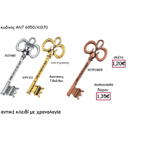 ΚΛΕΙΔΙ ΑΝΤΙΚΕ ΜΕ ΕΥΧΕΣ ΜΕ Η' ΧΩΡΙΣ ΧΡΟΝΟΛΟΓΙΑ για γούρι-δώρο ΑΝΤ-6950/41070