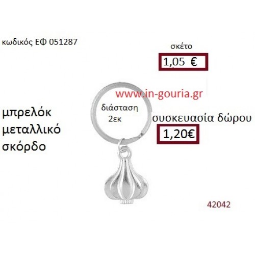 ΣΚΟΡΔΟ μεταλλικό μπρελόκ γούρι δώρο ΕΦ-051287