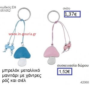 ΜΑΝΙΤΑΡΙ μπρελόκ μεταλλικό accessories γούρι δώρο ΕΦ-051052