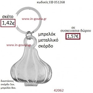 ΣΚΟΡΔΟ μπρελόκ μεταλλικό γούρι-δώρο ΕΦ-051268