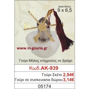 ΓΟΥΡΙ ΜΥΛΟΣ ΕΠΙΧΡΥΣΟΣ ΣΕ ΒΡΑΧΟ ΑΚ-939