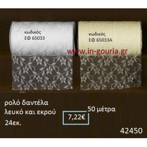 ΔΑΝΤΕΛΑ κορδέλα 50 μέτρων 24εκ. για γούρια-αμπαλάζ ΕΦ-65033