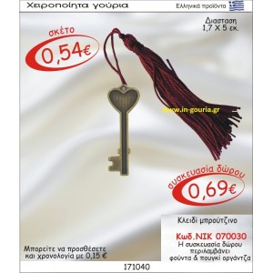 ΚΛΕΙΔΙ ΜΠΡΟΥΝΤΖΙΝΟ ΓΟΥΡΙ ΝΙΚ-070030