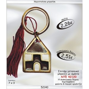 ΣΠΙΤΑΚΙ ΜΕΤΑΛΛΙΚΟ ΜΠΡΟΝΖΕ ΜΕ ΣΜΑΛΤΟ ΜΠΡΕΛΟΚ ΓΟΥΡΙ ΝΤΕ 42120