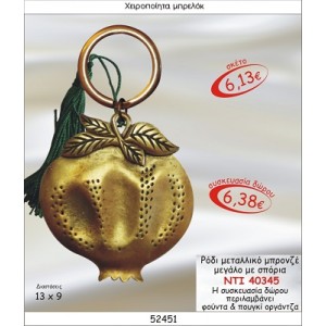 ΡΟΔΙ ΜΕΤΑΛΛΙΚΟ ΜΠΡΟΝΖΕ ΜΕΓΑΛΟ ΜΕ ΣΠΟΡΙΑ ΜΠΡΕΛΟΚ ΓΟΥΡΙ 2015